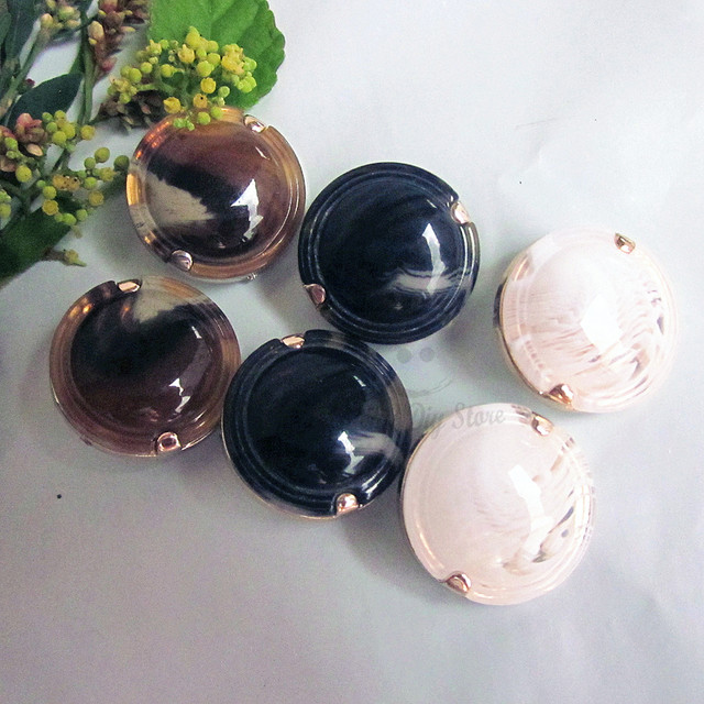 50pcs 22mm Black /Coffee White fashion coat buttons for women